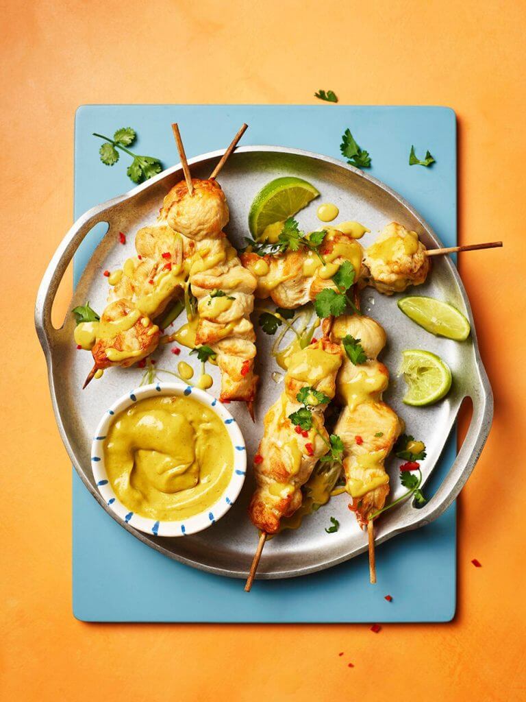 Air Fryer Chicken Satay by Clare Andrews