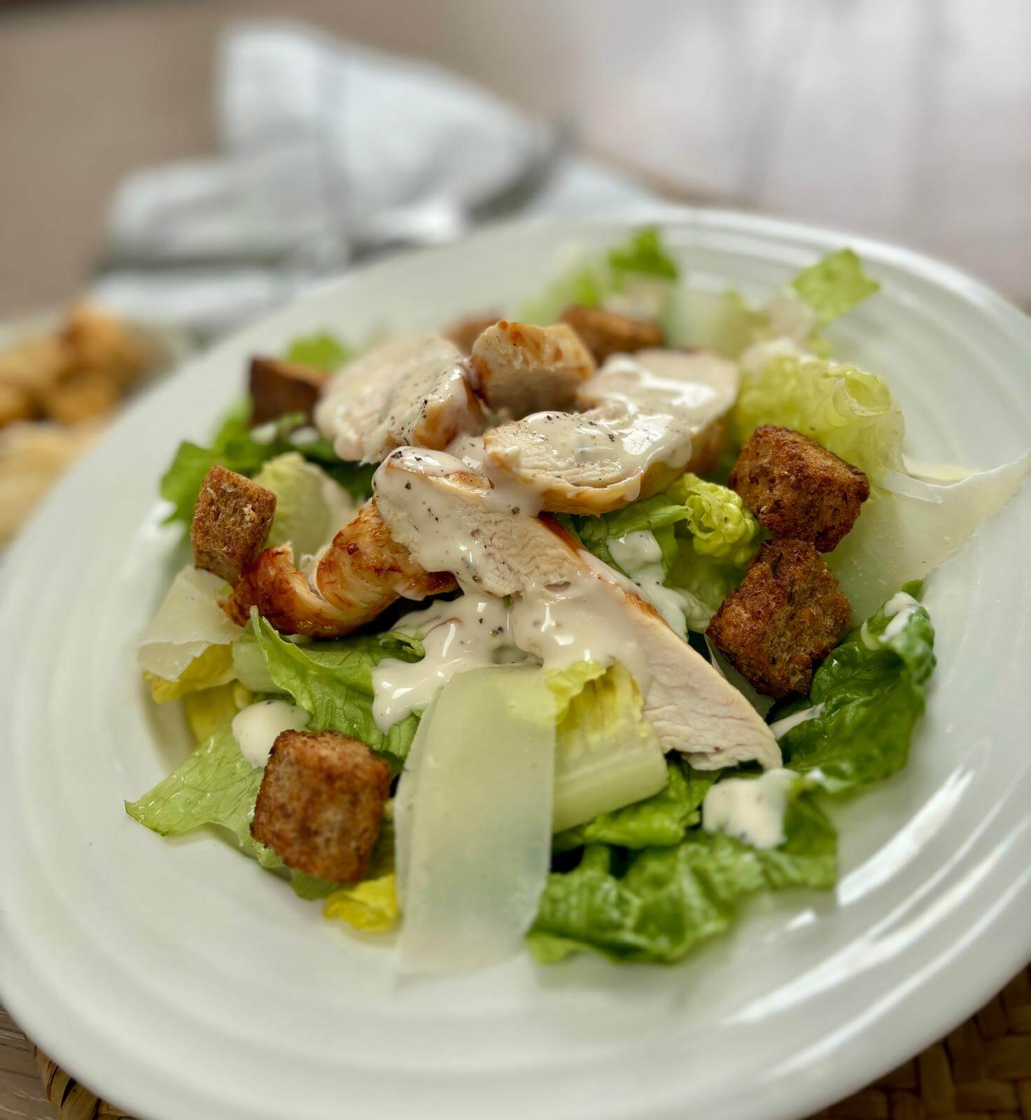 Air fried Caesar salad Air Fryer UK