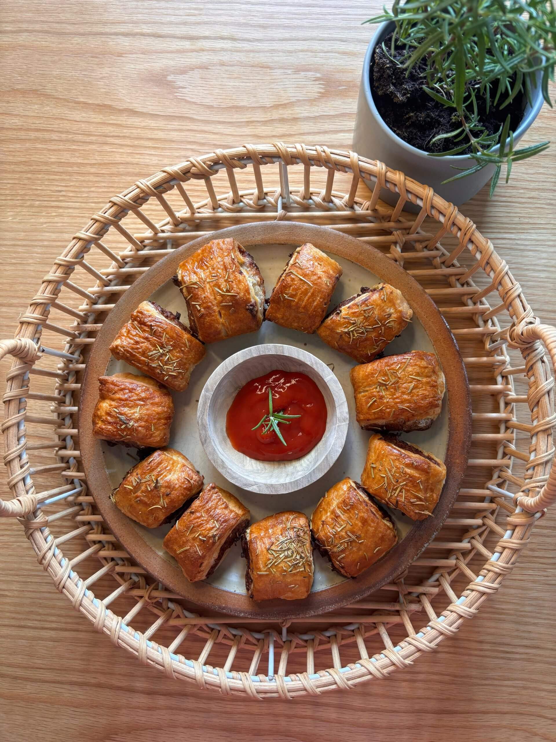 Air fryer sausage rolls recipe by Clare Andrews
