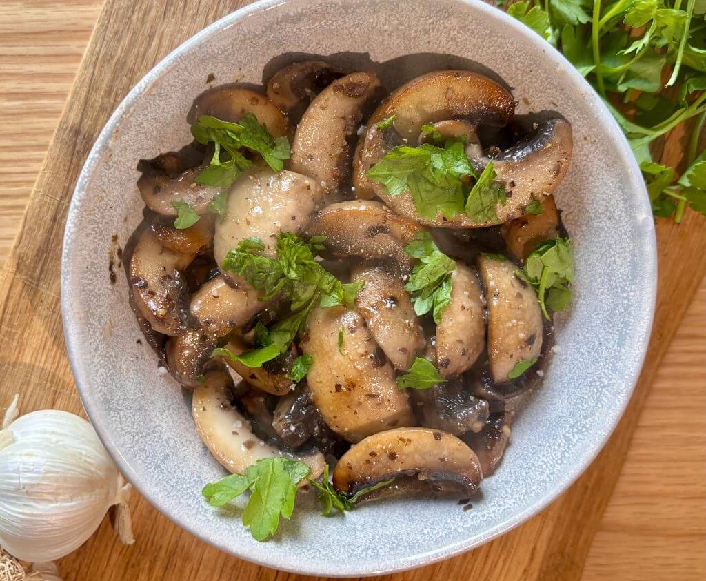 Air Fryer Mushrooms by Clare Andrews
