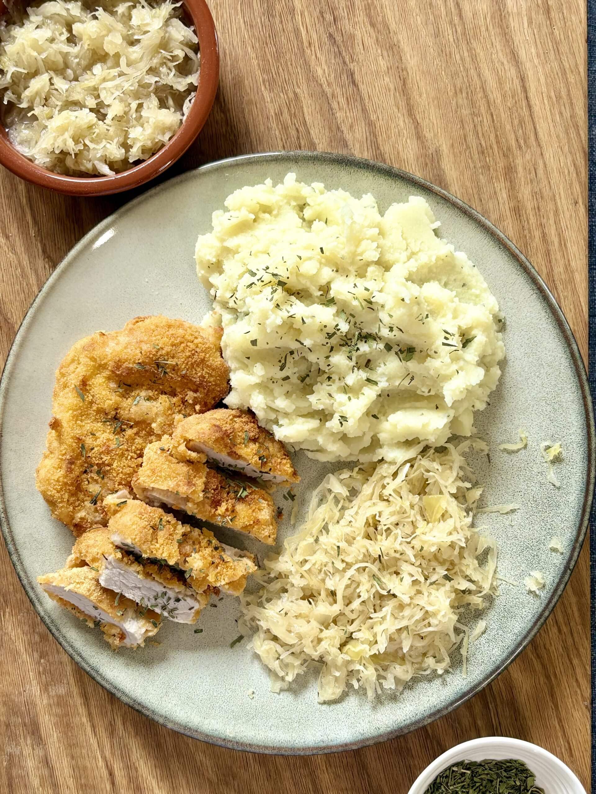 Air fryer pork schnitzel recipe by Clare Andrews