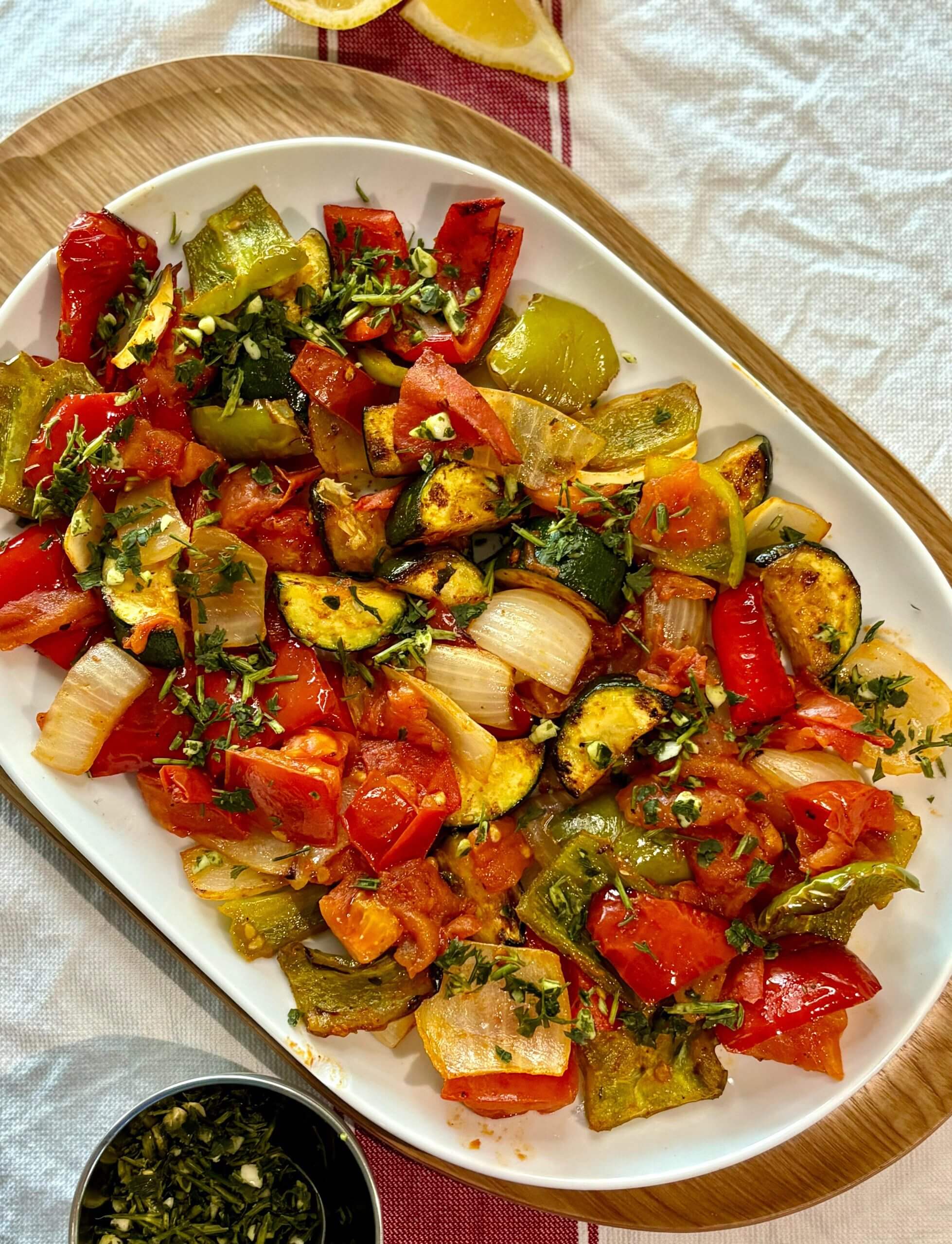 Air fryer roasted vegetables recipe by Clare Andrews
